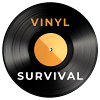 Vinyl survival cleaning kit name and record logo